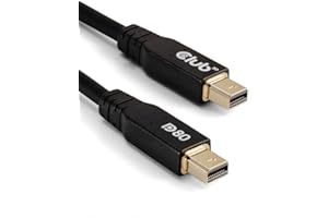 Club 3D CAC-1165 Mini DisplayPort to Mini DisplayPort Bi-Directional VESA DP80 Certified Cable M/M 1m/3.28ft