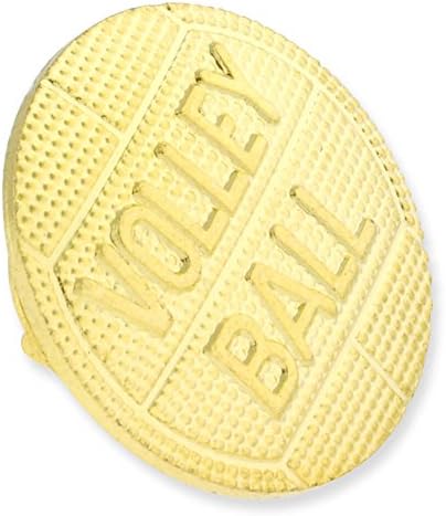 Volleyball Gold Chenille Lapel Pin