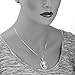 PammyJ Silvertone Cameo Lady Necklace, 18
