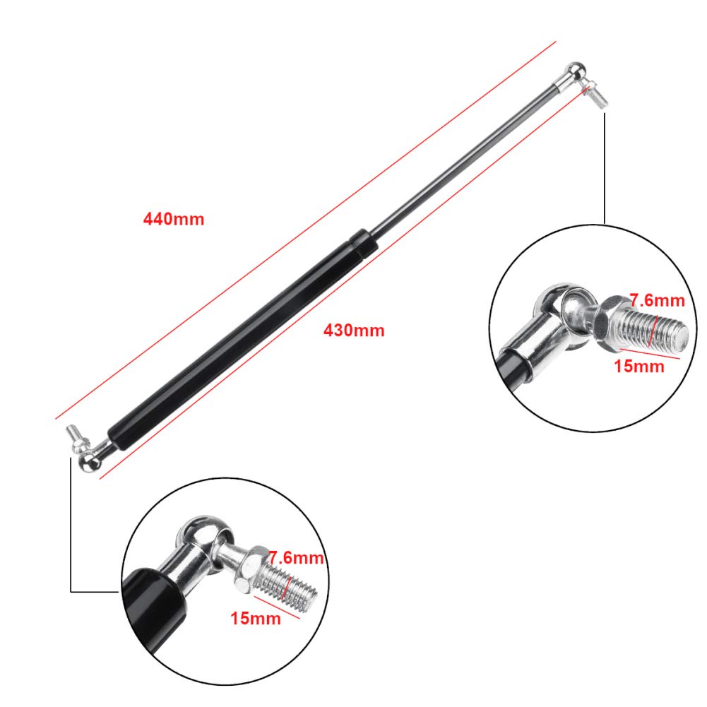 Coppia Di Puntelli Per Cofano Anteriore A Gas - Compatibili Con Renault Koleos II Dal 2019 - OEM 654705498R - 36,9 Cm