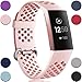 Wepro Band Compatible with Fitbit Charge 4 Bands for Women Men, Compatible with Fitbit Charge 3 Bands, Waterproof Breathable Holes Sport Strap for Charge 4/Charge 3/Charge 3 SE, Small, Large