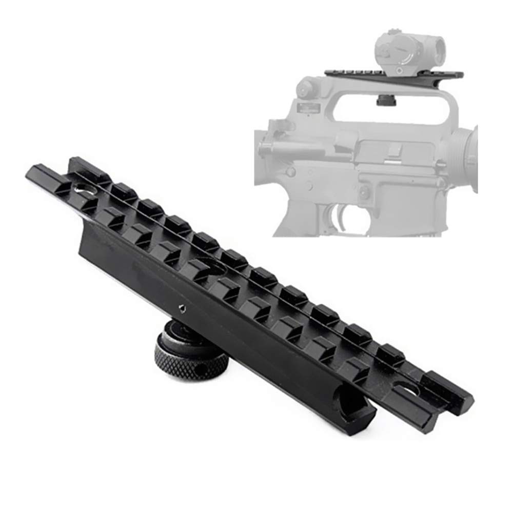 Tactical .223 M4 / M16 Carry Handle Adapter Rail Mount 11 Slots Optic Picatinny Scope Base 20mm AR Flat Top