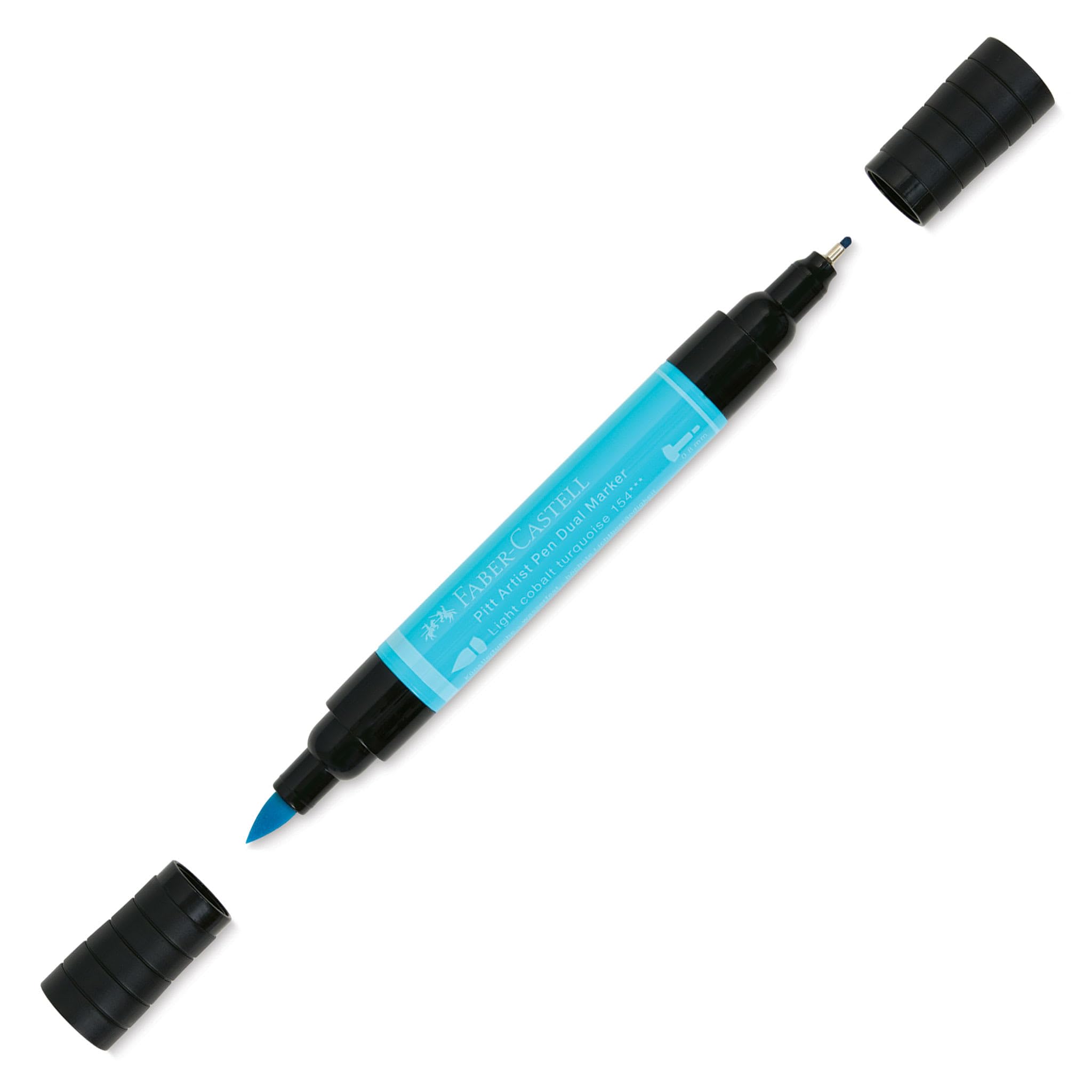 Faber-Castell Art & Graphic Pitt Artist Pen Dual Marker India Ink, Light Cobalt Turquoise, Single, Art, Craft, Drawing, Sketching, Home, School, University, Colouring