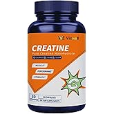 Vicwell Creatine Monohydrate Capsules - Creatine Supplement, Muscle Building, Strength Training, Support Workout Recovery - Non GMO - Unflavored, Gluten Free, Keto Friendly - 90 Capsules