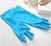 4 Pair Waterproof Reusable Dishwashing Nitrile Gloves for Car-washing Laundry Household Cleaning Medium