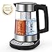 Electric Kettle,Homever 1.7L Glass Electric Tea kettle with Strainer,Cordless Kettle with Temperature Control,Auto Shut-Off and Boil-Dry Protection