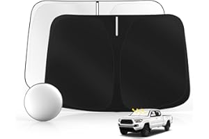 Sulagi Windshield Sun Shade for Toyo-ta Tacoma 2016-2025 Foldable Sunshade Custom Fit Front Window Car Interior Accessories Protector Blocks UV Rays