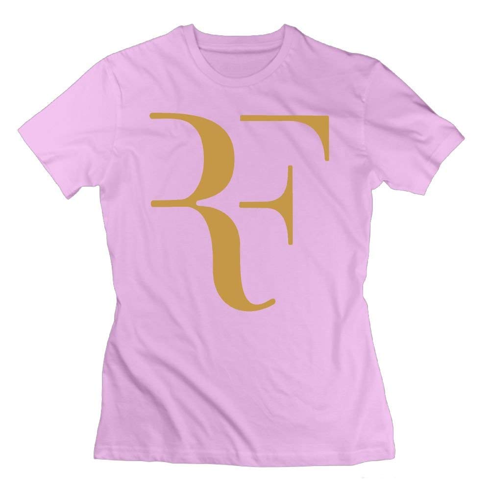 Women S Roger Federer T Shirts Cotton Short Sleeve Pink Zelite