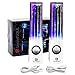 SoundSOUL Water Dancing Speakers Light Show Water Fountain Speakers LED Speakers (3.5mm Audio Plug, 4 Colored LED Lights, Portable Speakers) - White