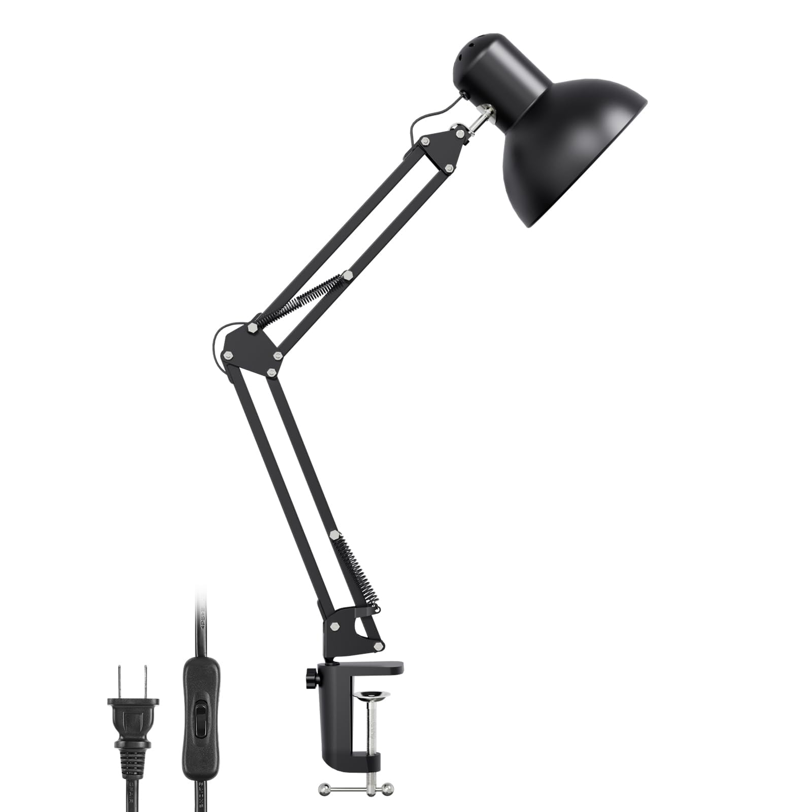 Lepro アームライト led デスクライト クランプ スタンド電気 アームスタンド スイング E26口金 電球別売り【目に優しい/led電球/スマート電球/植物育成用/ランプ交換可能/電源コード160cm】 卓上ライト スタンド 人気 高輝度 おしゃれ 台灯 集中しやい 勉強 読書 仕事
