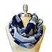 Scarf_tradinginc® Floral Light Weight X-large Infinity Scarf (White Navy)