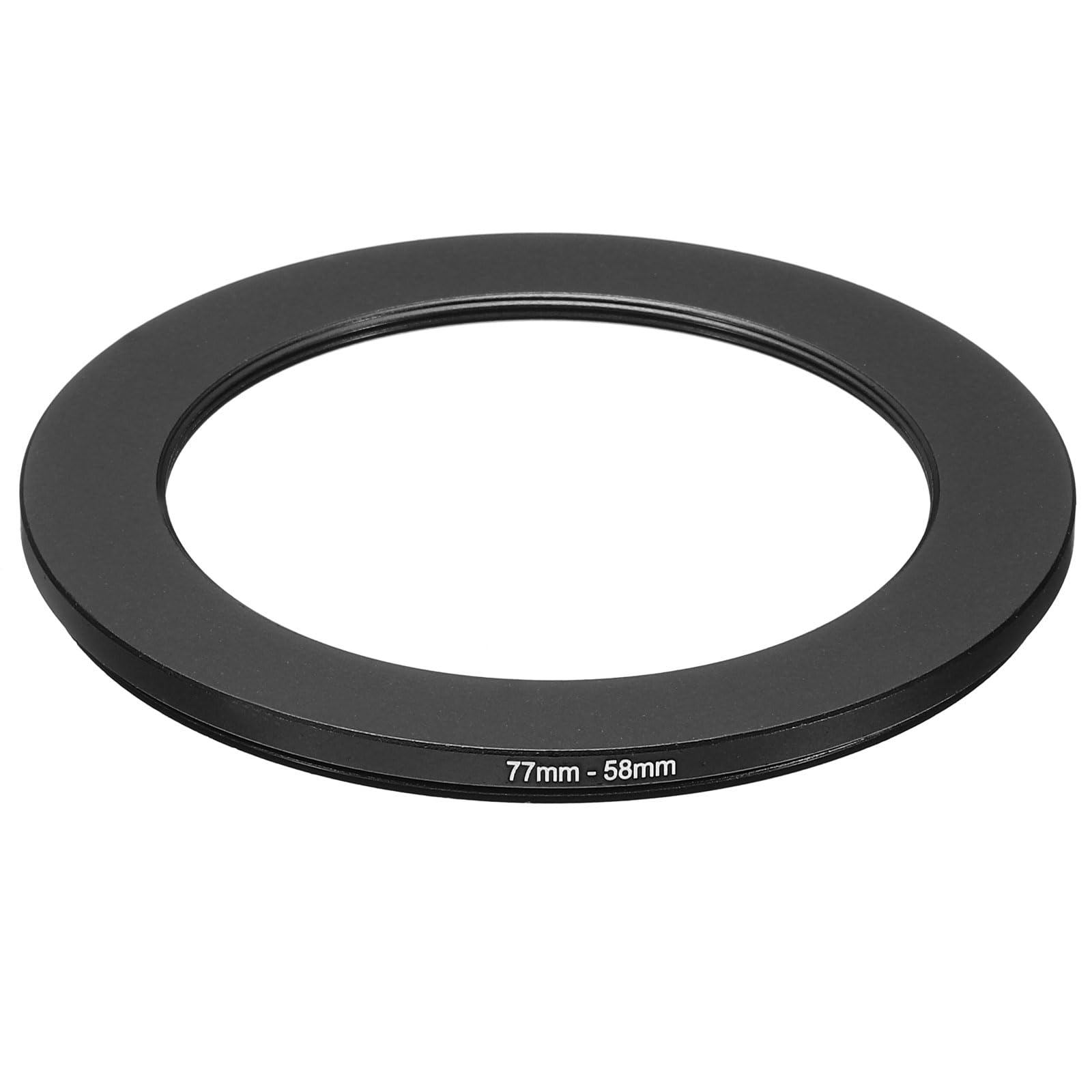PATIKIL 77mm-58mm Metal Step Down Ring, Camera Lens Filter Adapter Ring Aluminum Filter Adapter Ring for Camera Lenses Hood, Black