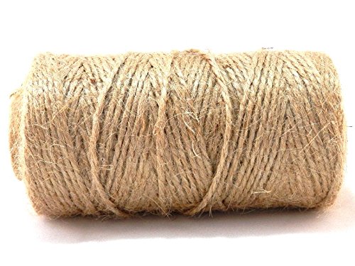 Natural Jute Twine Best Arts Crafts Gift Twine Christmas Twine Industrial Packing Materials Durable String for Gardening Applications 260 feet by PetriStor
