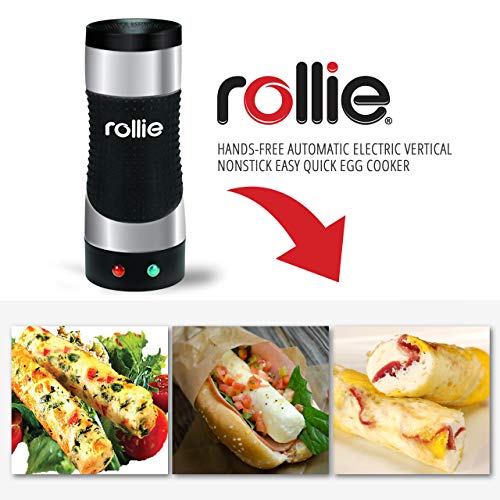 Rollie Egg cooker Automatic Electric Vertical (Stainless steel) / Egg sandwich,Egg rolls, Omelets, Scrambled eggs, Breakfast egg maker. Free cleaning brush + 25 recipes - Thumbnail 3