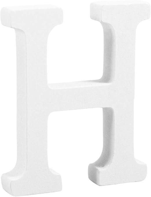 Toyvian Letras H De Madera Artesania De Bricolaje Alfabeto De Pie