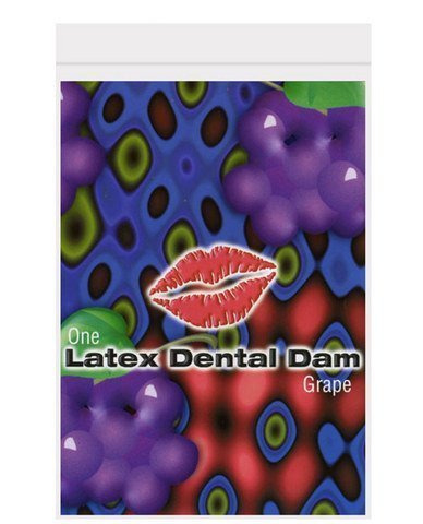 Latex dental dam, grape (package of 4)