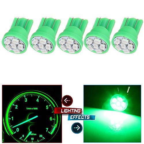 CCIYU 5X T10 194 168 Green 6-3020-SMD LED Bulbs for Clearance Cab Marker Lights lamps 168 194 2825 W5W W5WB T10 For Roof Running Cab Marker Clearance Light lamp