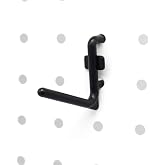 Colorstorm 1.5 inch Pegboard Hooks Kit 100 pk L Style for Peg Board Assortment Tool Organizer Black Peg Hooks Accessories (100PK)