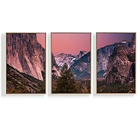Canvas Wall Art for Living Room, Bedroom Mountain Framed Canvas Prints for Home Decoration Ready to Hang - 16"x24"x3 Panels