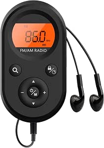 Amazon.com: AM FM Portable Radio,Personal Pocket Radio Rechargeable ...