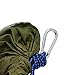 Rusee Camping Hammock with Net Outdoor Hammock Travel Bed Lightweight Parachute Fabric Double Hammock for Outdoor, Camping, Hiking, Backpacking, Backyard (Army Green)