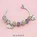 Glamulet 925 Sterling Sliver Lucky Birthstone Paved Crystal Charms Beads Fits Bracelet, August Olive Green, Ideal Jewelry Gifts for Lover, Women, Mom, Wife, Girls