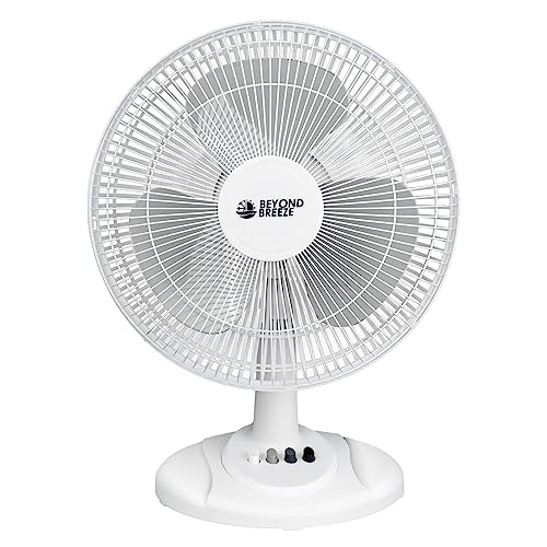 BEYOND BREEZE Oscillating Table Fan Quiet 3-Speed