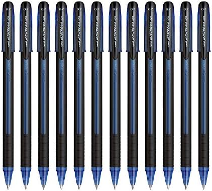 Uni-Ball Jetstream SX-217 Penna A Sfera Blu 0,7 Mm - Confezione Da 6 - Inchiostro Pigmentato A Asciugatura Rapida, Ideale Per Mancini - 2