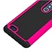 AutumnFall® Rubber Hybrid Hard Silicone Shockproof Case Cover for ZTE Z981 (Hot Pink)
