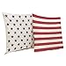 Kaba Flair July 4th Decorations - American Flag Inspired Pillowcase Covers - Stars and Stripes Cushion Design - 2 Count - Be Patriotic On Independence Day