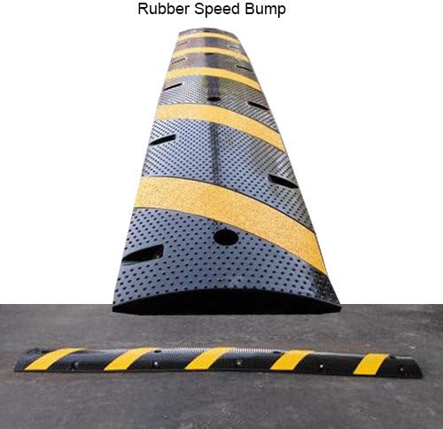 Reflective Modular Rubber Speed Bump and Cable Cover, 6 ft.