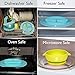 Baby Toddler Feeding Set - BPA Free Silicone Adjustable Bib Plates Bowls Spoons - Divided Plate Suction Bowl & Soft Spoon Teether- Self Feed, Easy Clean,Safe for Children, Waterproof Spill Resistant