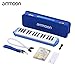 ammoon Melodica 32 Keys Piano Instrument with Carry Case for Music Lovers Beginners Kids - Blue