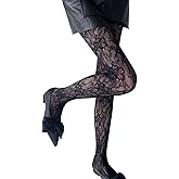 VIGUEUR Lace Tights - Black Lace Stockings for Women, Leggings Floral Pantyhose