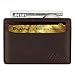 Villini Leather Slim Credit Card Holder - Front Pocket Wallet - Minimalist Card Case (Brown)