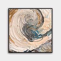Framed Canvas Wall Art Abstract Color Painting Canvas Prints Home Artwork Decoration for Living Room,Bedroom - 16x16 inches