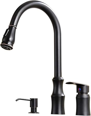 Hotis Modern Oil Rubbed Bronze Pull Out Stainless Steel Single