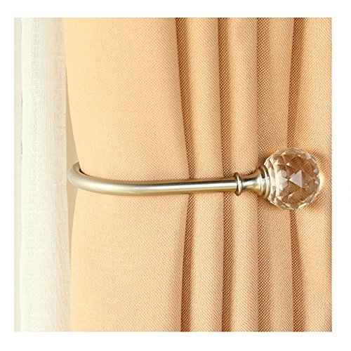 HSTYAIG Crystal Curtain Holdback Hooks Drapery Tiebacks Tassel holder