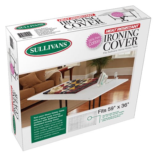 Sullivans Home Hobby Table Cotton Ironing Cover, 59 by 36Inch