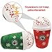 Mihachi 2PCS Christmas Squeaky Plush Dog Toy Starbarks Coffee Series Interactive Game Cute Santa Snowflake Print Red Green