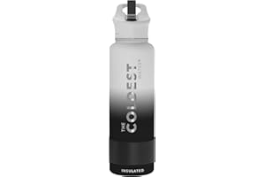 Coldest Sports Water Bottle -40 oz (Straw Lid), Leak Proof, Vacuum Insulated Stainless Steel, Hot Cold, Double Walled, Thermo