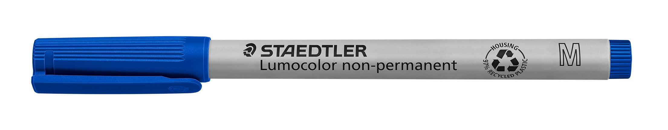 STAEDTLER 315-3 Lumocolor Non-Permanent Pen, Medium Line Width, 1.0mm - Blue (Box of 10)