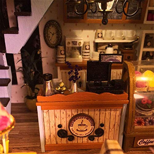 Taoke DIY Haus DIY Puppenstuben Gravierzeit 30 * 9 * 27cm Mit Möbel Licht-Musik-Abdeckung Geschenk-Dekor-Kollektion One… – Bild 5