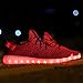 PENGCHENG Men's Women's 7 Colors LED Shoes Fashion Sneakers Sports Shoes Size 6.5 US Red