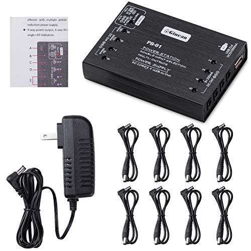 Guitar Pedal Power Supply Station Distributor 8 Isolated Output for 9V/12V/18V Effect Pedal with