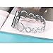 Secbolt 42mm/44mm Glister Bands Compatible Apple Watch Series 4 40mm, Women Iwatch Series 1/2/3 42mm, Stainless Steel O-Link Band Strap, Silver