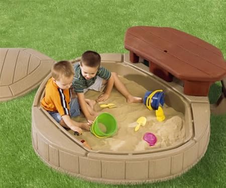 little tikes sandbox with picnic table