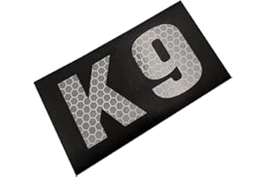 TAIFENG IR Multicam Reflect K9 Dog Handler Paw K-9 Tactical Fastener Patch (Black and White)