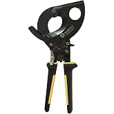 Southwire Cable Cutter Tool - Ratcheting Action for Smooth, Controlled Cuts - Hardened Steel Blades - Molded Grip - Cuts Copper &amp; Aluminum Wire - 750 MCM Capacity