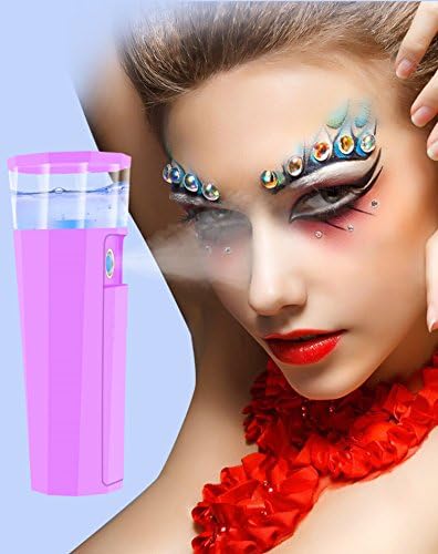 Handy Mist Spray, Sunsonny Nano Facial Steamer Atomization Facial Mister,Moisturizing Face Spray with Power Bank(Purple)
